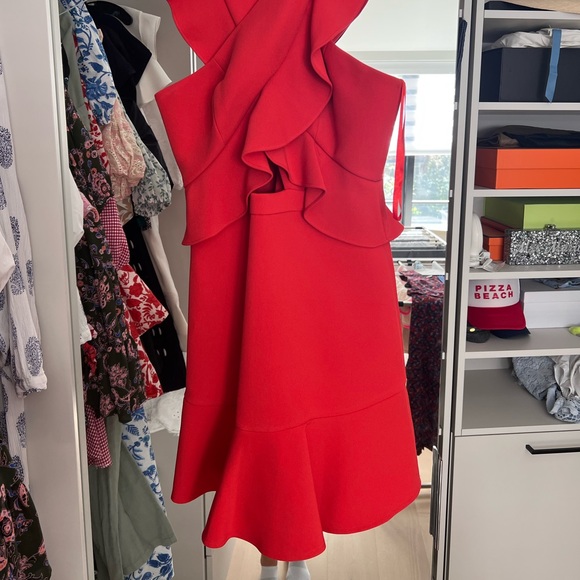 BCBG Red Cocktail Dress Size 0 - Picture 2 of 5